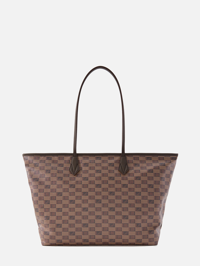 Saint Tropez Medium Tote,MOREAU PARIS,CHOCOLATE/NATURAL,Image 1