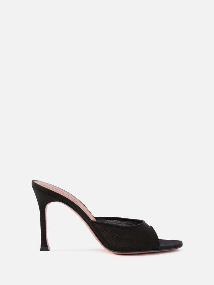 Alexa Mesh Slipper 95mm,AMINA MUADDI,BLACK,Image 1