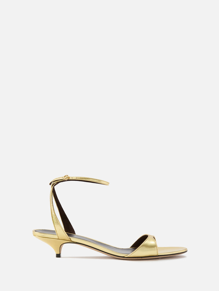 Vika Ankle Strap Sandal 35mm,THE ROW,GOLD,Image 1