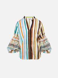 Nuru Blouse,SILVIA TCHERASSI,MULTI STRIPES,Image 1
