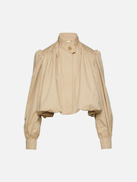 Cropped Jacket,CHLOÉ,SMOKY BEIGE,Image 1