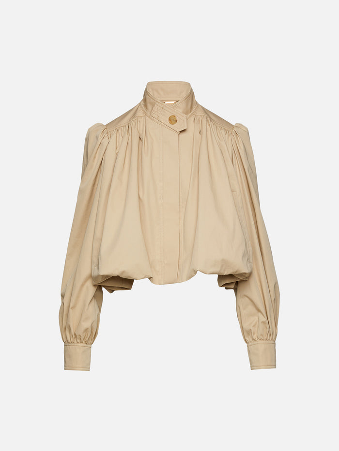 Cropped Jacket,CHLOÉ,SMOKY BEIGE,Image 1