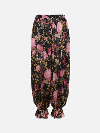 Cinched Ankle Pant,CHLOÉ,BLACK,Image 1