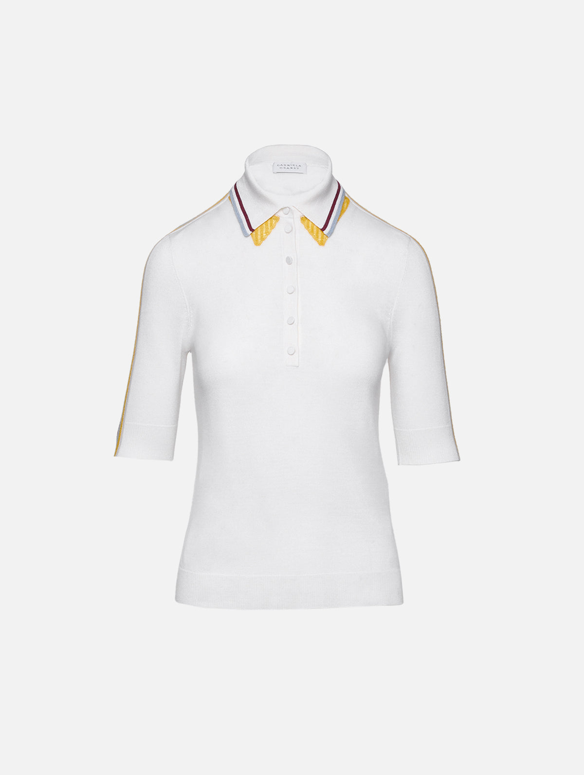 Wendelyn Polo Shirt,GABRIELA HEARST,IVORY MULTI,Image 1