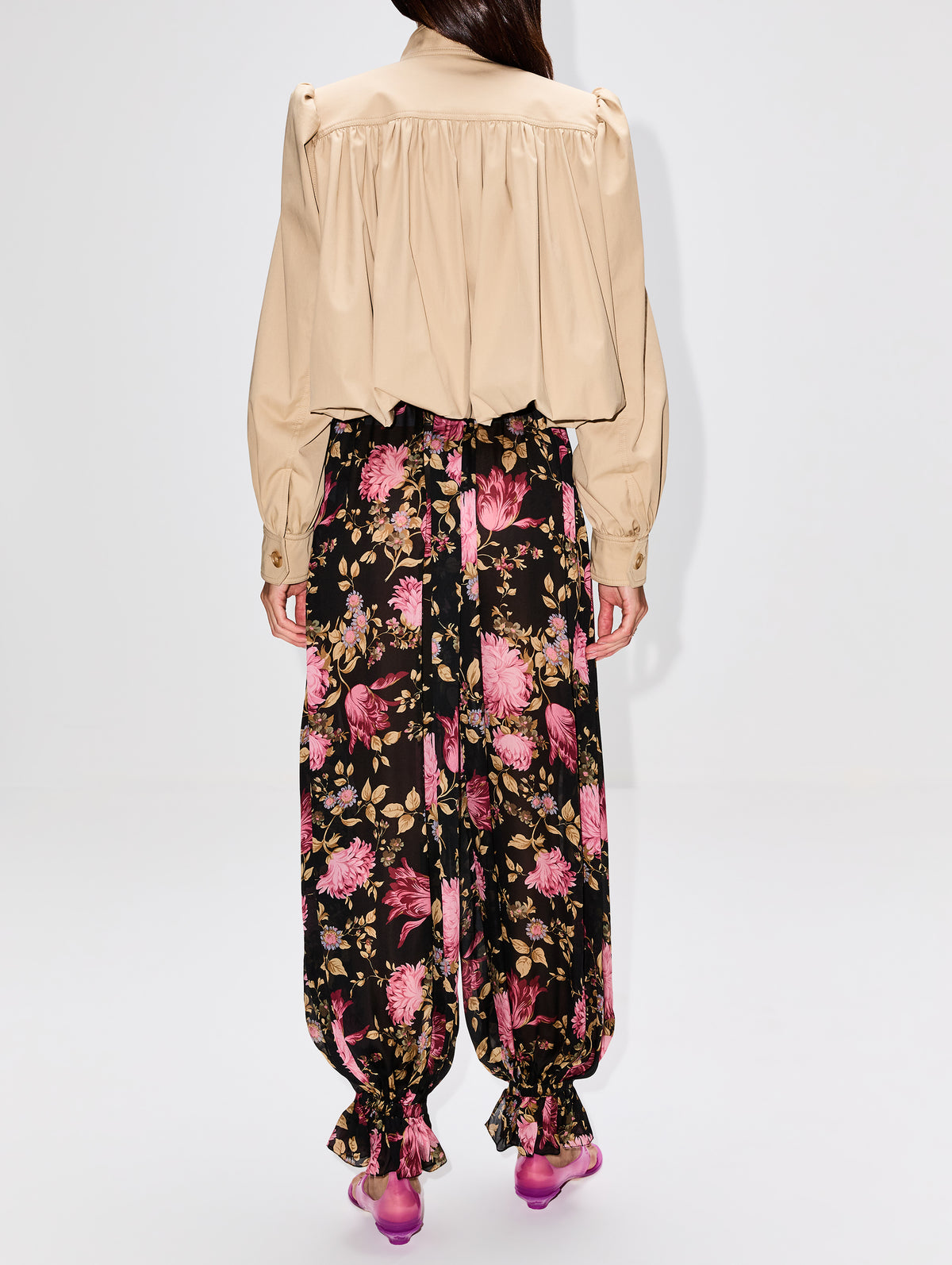 Cropped Jacket,CHLOÉ,SMOKY BEIGE,Image 3