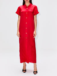 Effy Dress,KHAITE,RASPBERRY,Image 2