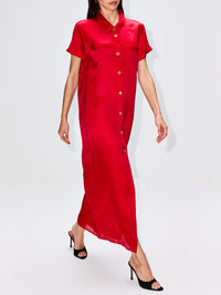 Effy Dress,KHAITE,RASPBERRY,Image 3