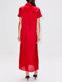 Effy Dress,KHAITE,RASPBERRY,Image 4