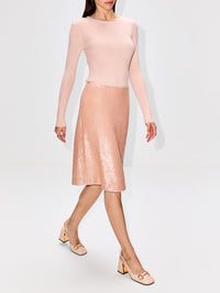 Sequin Midi Skirt,FERRAGAMO,BALLET,Image 3