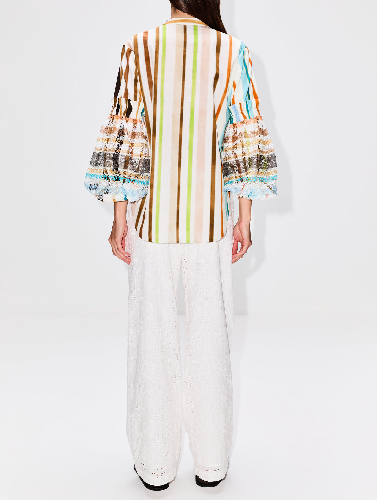 Nuru Blouse,SILVIA TCHERASSI,MULTI STRIPES,Image 3
