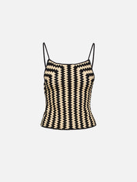 Doria Top,BY MALENE BIRGER,CROCHET BLACK/WHITE,Image 1