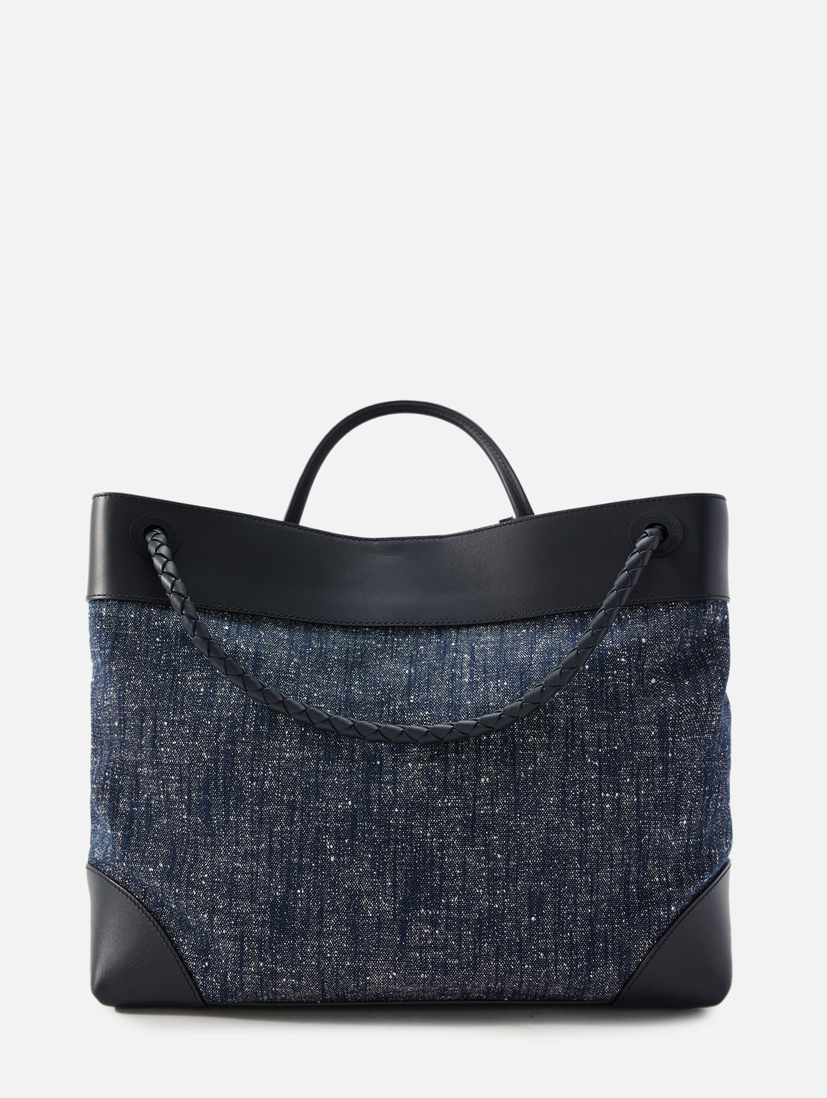 Large Andiamo Bag,BOTTEGA VENETA,NAVY/WHITE,Image 3