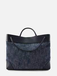 Large Andiamo Bag,BOTTEGA VENETA,NAVY/WHITE,Image 3