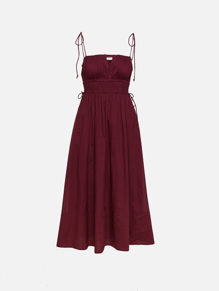 Eldora Dress,VANESSA BRUNO,BORDEAUX,Image 1