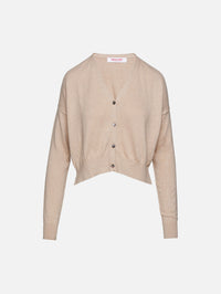 Cropped Cardigan,ORGANIC,BISCUIT,Image 1