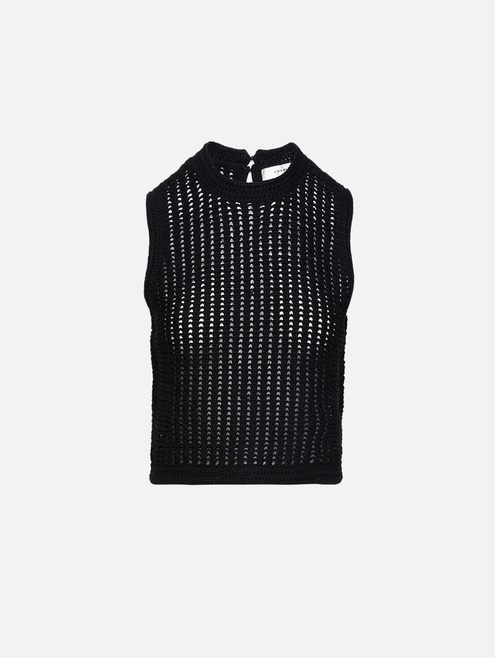 Crochet Tank,FRAME,BLACK,Image 1