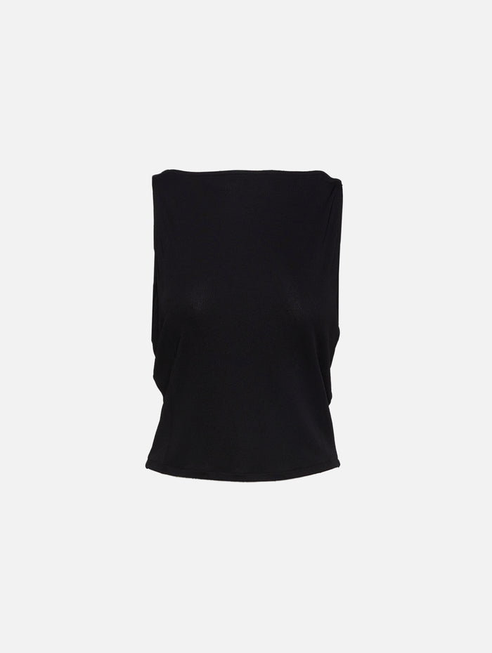 Drape Tank,FRAME,BLACK,Image 1