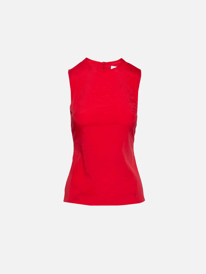 Fitted Crewneck Tank,ROSETTA GETTY,RED,Image 1
