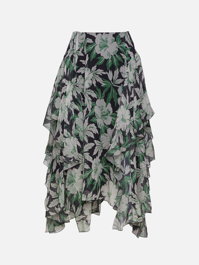 Floral Skirt,LOEWE,MULTI,Image 1