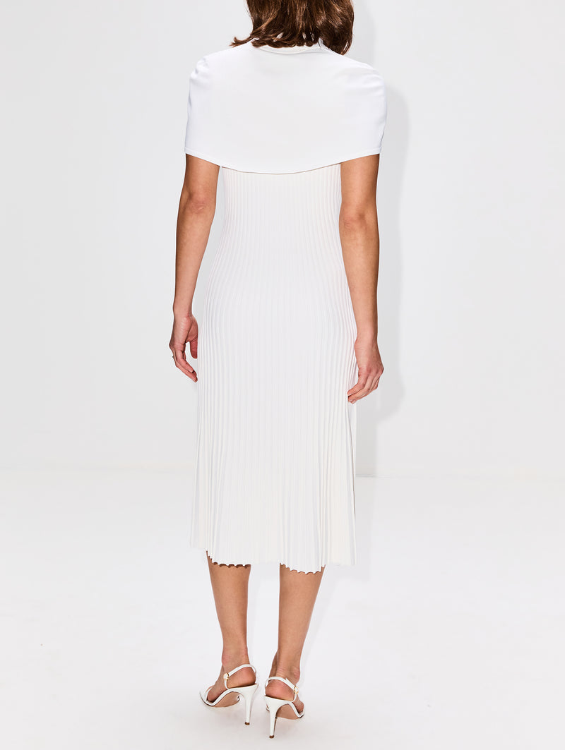 Pleated Polo Mini Dress