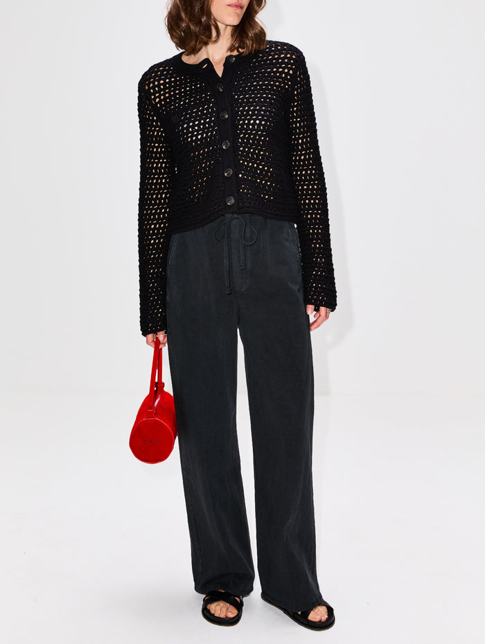 Carson Cardigan,ELYSEWALKER LABEL,BLACK,Image 1