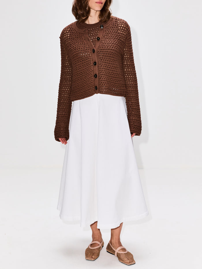 Carson Cardigan,ELYSEWALKER LABEL,CHOCOLATE,Image 1