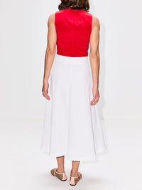 Fitted Crewneck Tank,ROSETTA GETTY,RED,Image 3