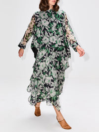 Floral Skirt,LOEWE,MULTI,Image 3