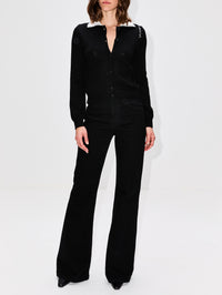 Two Tone Cardigan,MARNI,BLACK,Image 2