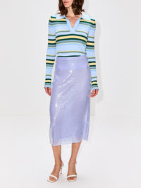 Stripe Jacquard Top,MONSE,BLUE STRIPE,Image 2