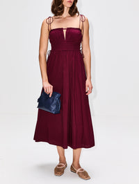 Eldora Dress,VANESSA BRUNO,BORDEAUX,Image 2