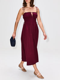 Eldora Dress,VANESSA BRUNO,BORDEAUX,Image 3