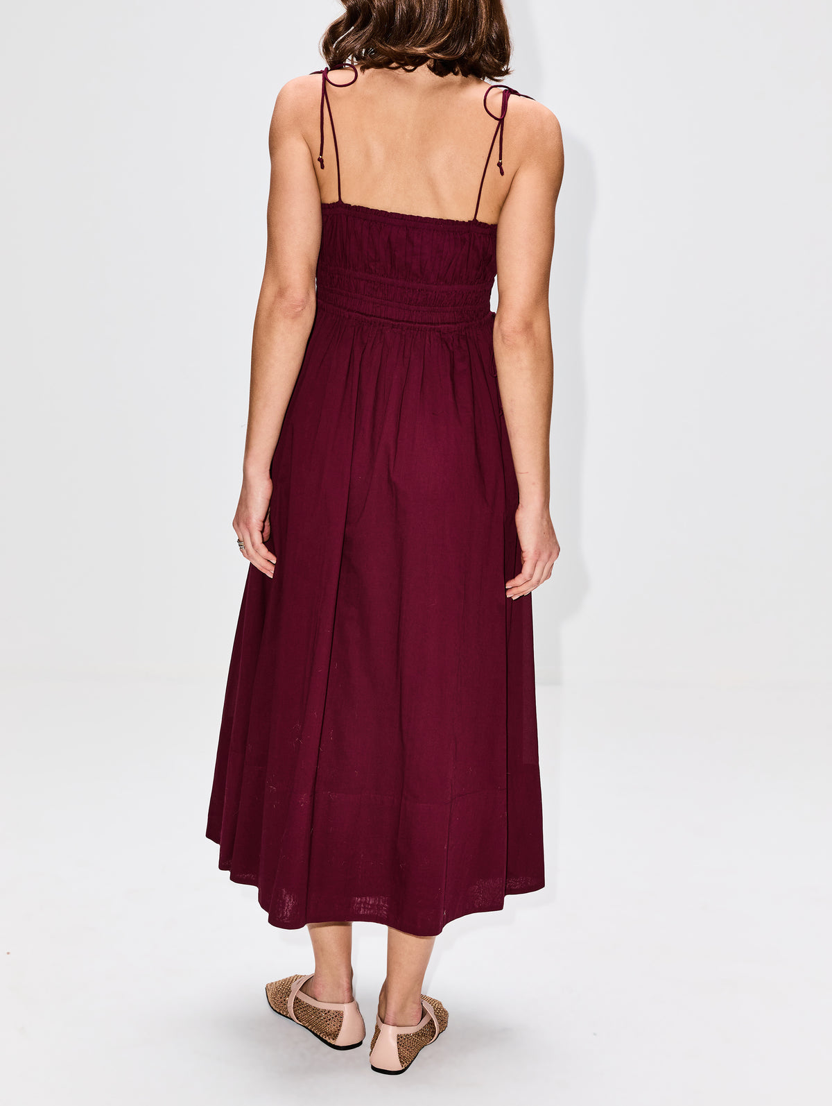 Eldora Dress,VANESSA BRUNO,BORDEAUX,Image 4