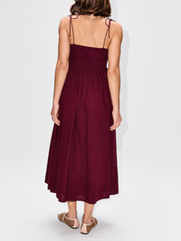 Eldora Dress,VANESSA BRUNO,BORDEAUX,Image 4