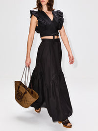Astree Skirt,VANESSA BRUNO,NOIR,Image 3