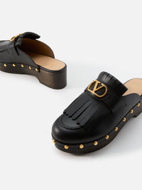 V Logo Signature Clog 45mm,VALENTINO GARAVANI,BLACK,Image 2