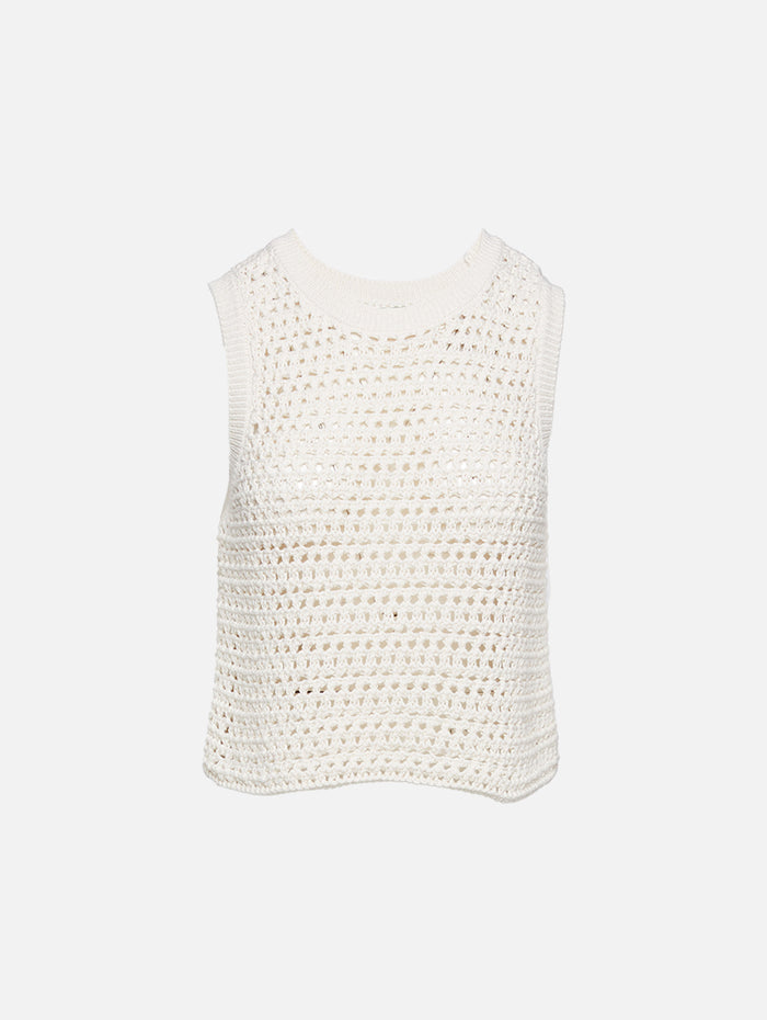 Cameron Knit Tank,ELYSEWALKER LABEL,CREAM,Image 1