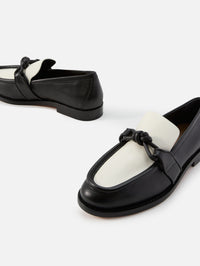Astaire Loafer,BOTTEGA VENETA,BLACK WHITE,Image 2