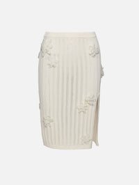 Flower Lace Skirt,CASABLANCA,WHITE,Image 1