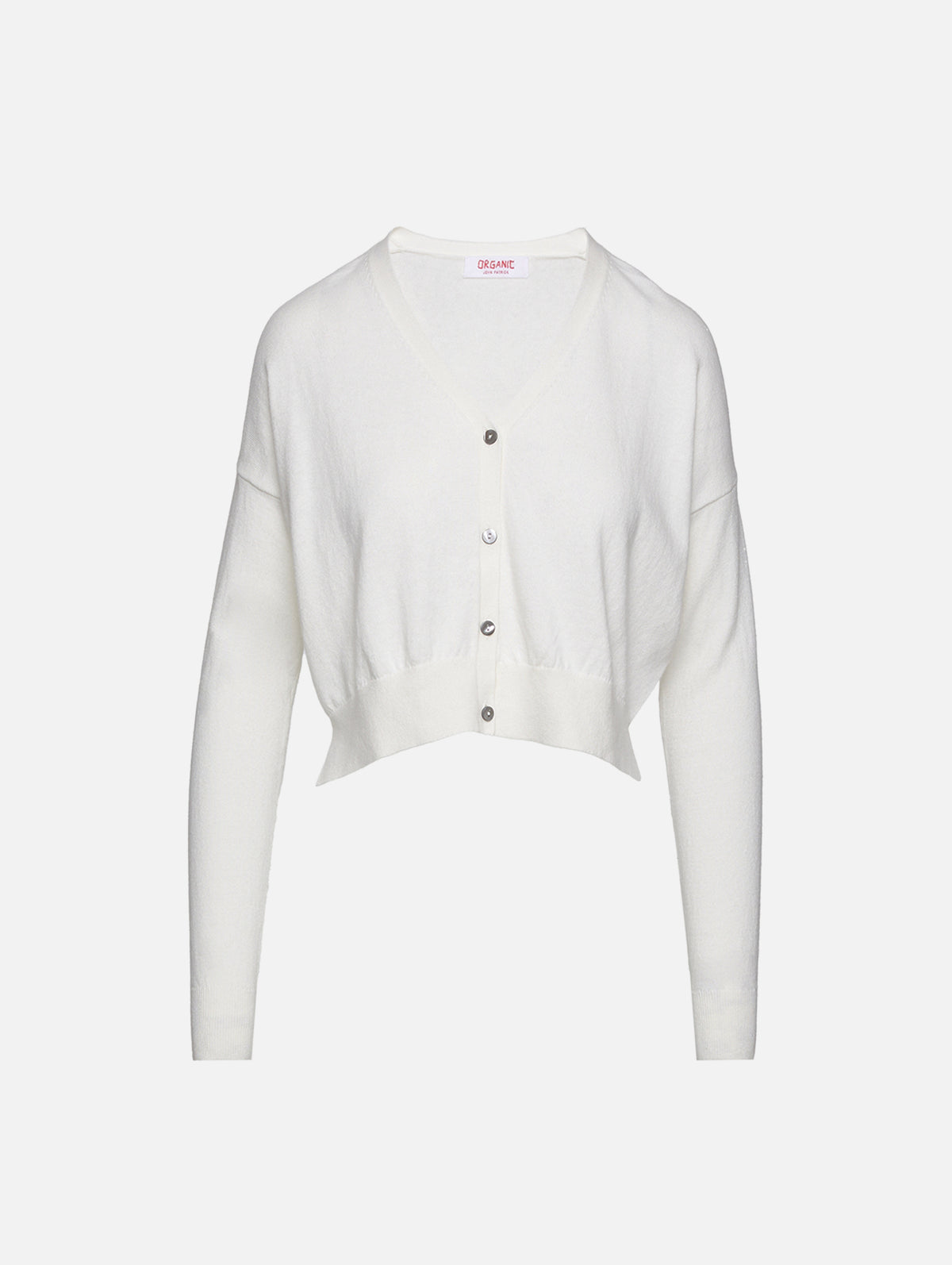 Cropped Cardigan,ORGANIC,OFF WHITE,Image 1