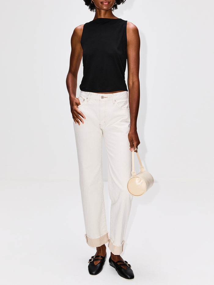 Drape Tank,FRAME,BLACK,Image 1