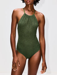 Portia Swimsuit,HUNZA G,METALLIC KHAKI,Image 2
