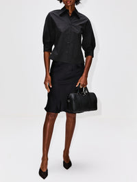 Colette 3/4 Sleeve Button Down Top,KALLMEYER,BLACK,Image 2