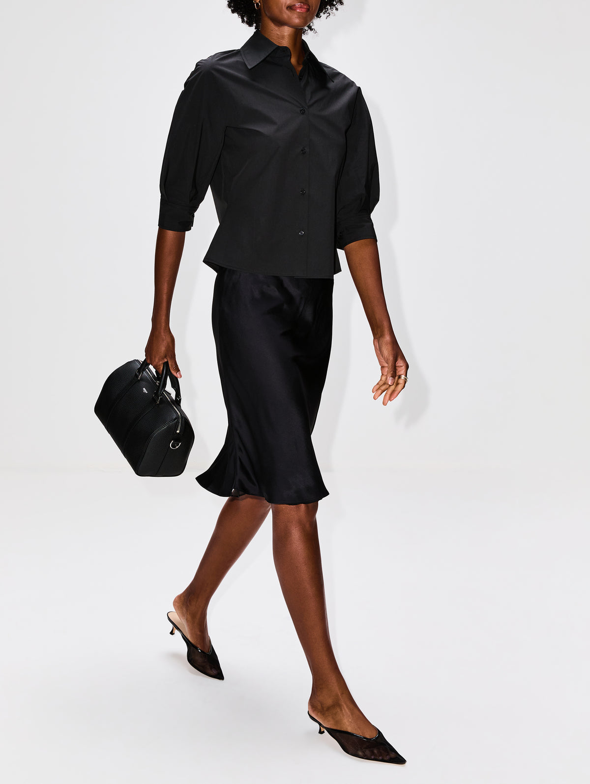 Nola Layered Skirt,KALLMEYER,BLACK,Image 3