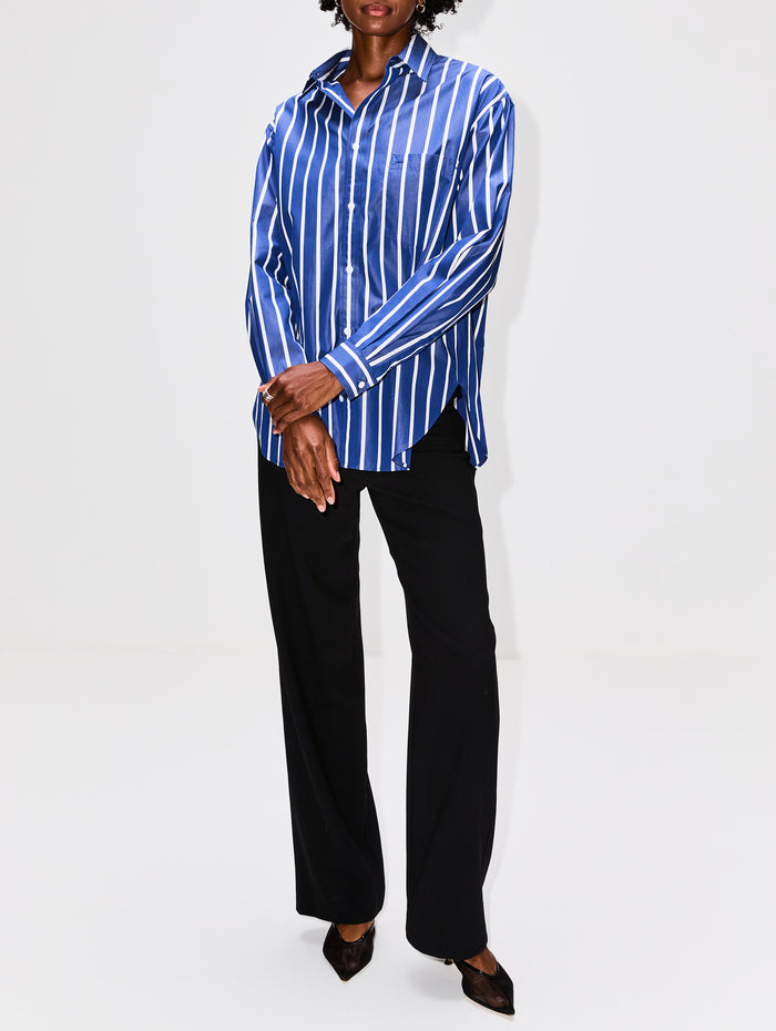 Classic Stripe Shirt,MATTEAU,MARINE STRIPE,Image 1