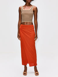 Delfine Top,NANUSHKA,MULTICOLOR STRIPE,Image 2