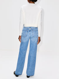 Cropped Cardigan,ORGANIC,OFF WHITE,Image 3