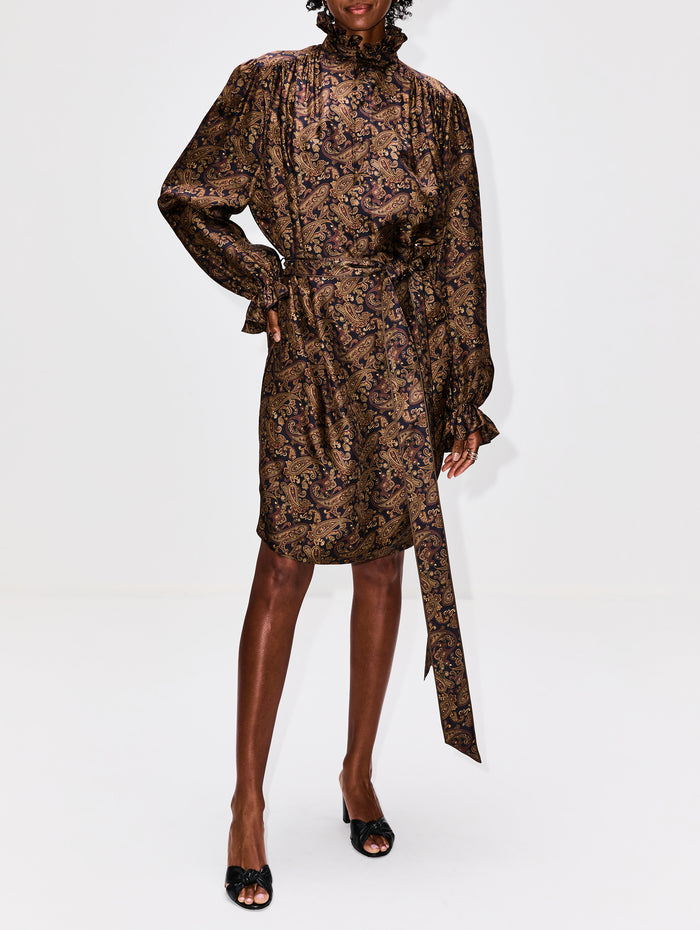 High Neck Dress,SAINT LAURENT,MULTICOLOR,Image 1