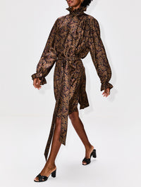 High Neck Dress,SAINT LAURENT,MULTICOLOR,Image 3