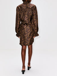 High Neck Dress,SAINT LAURENT,MULTICOLOR,Image 4